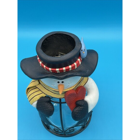 Snowman Tea Light Candle Holder,cover Christmas Decor 7” - Picture 3 of 10